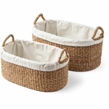 Humdakin wasmanden opbergers met binnenvoering set van 2