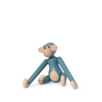 Kay Bojesen monkey vintage mini blauw zittend