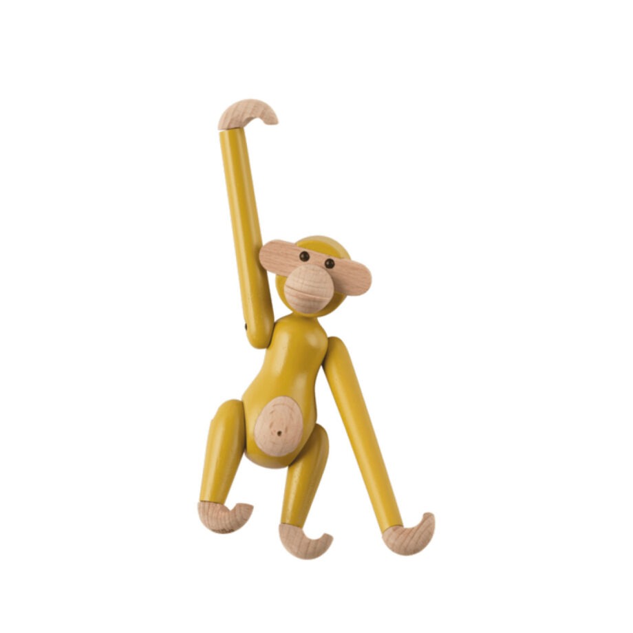Kay Bojesen monkey vintage mini geel hangeng