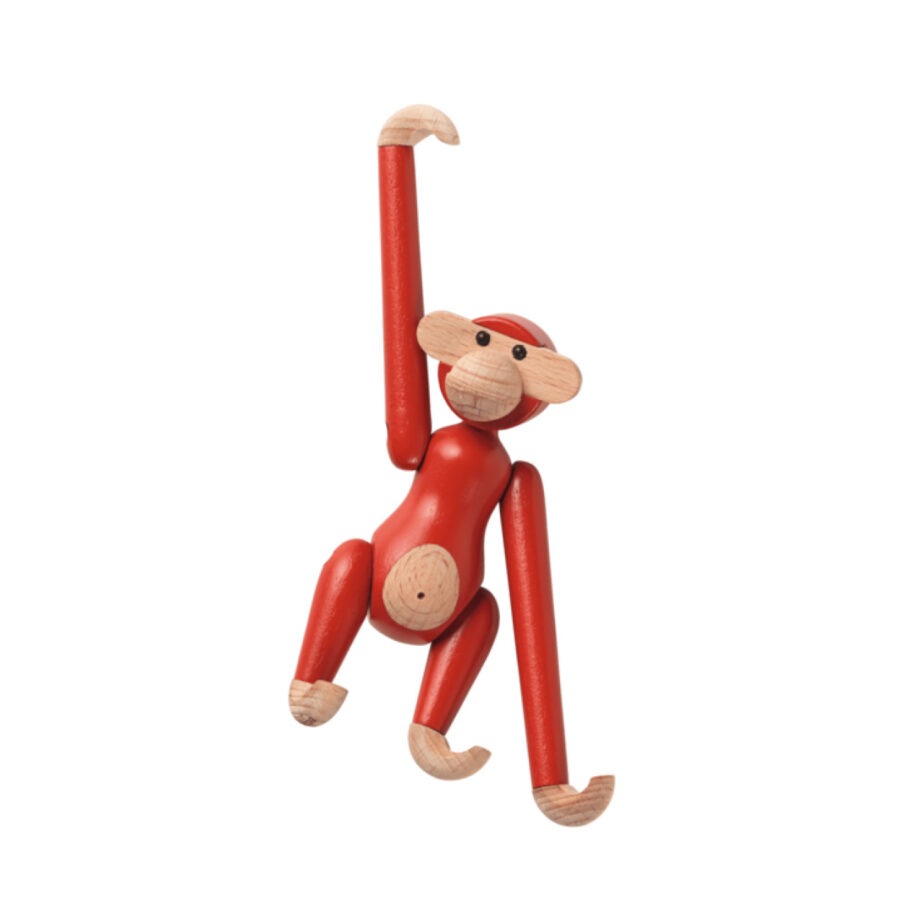 Kay Bojesen monkey vintage mini rood hangend