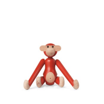 Kay Bojesen monkey vintage mini rood zittend