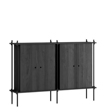 Moebe Shelving systeem S.115.2.E met dichte kasten zwart