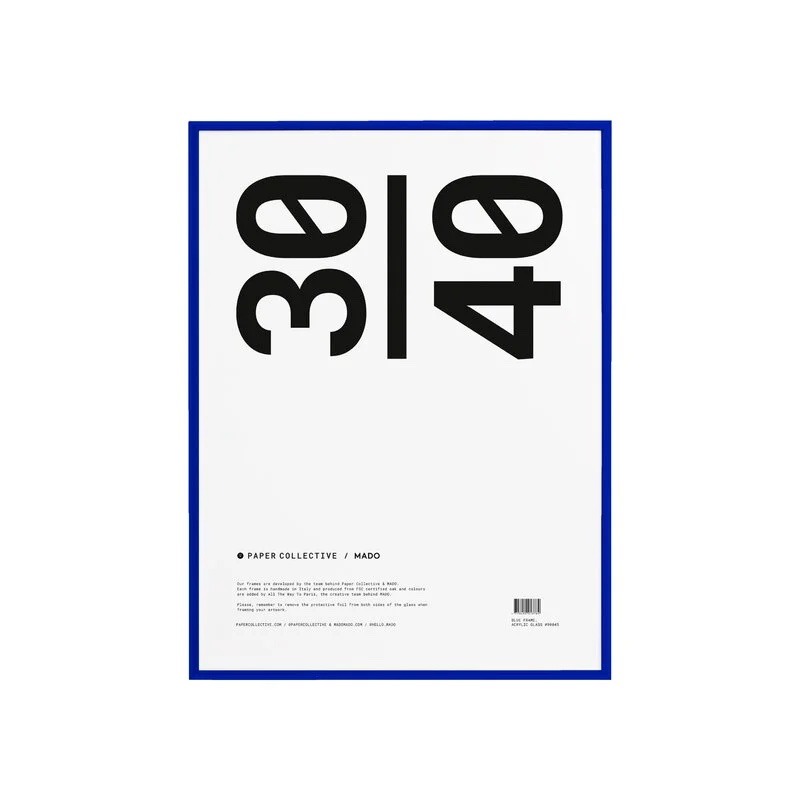 blauwe Paper Collective Frame 30x40 cm posterlijst Kader