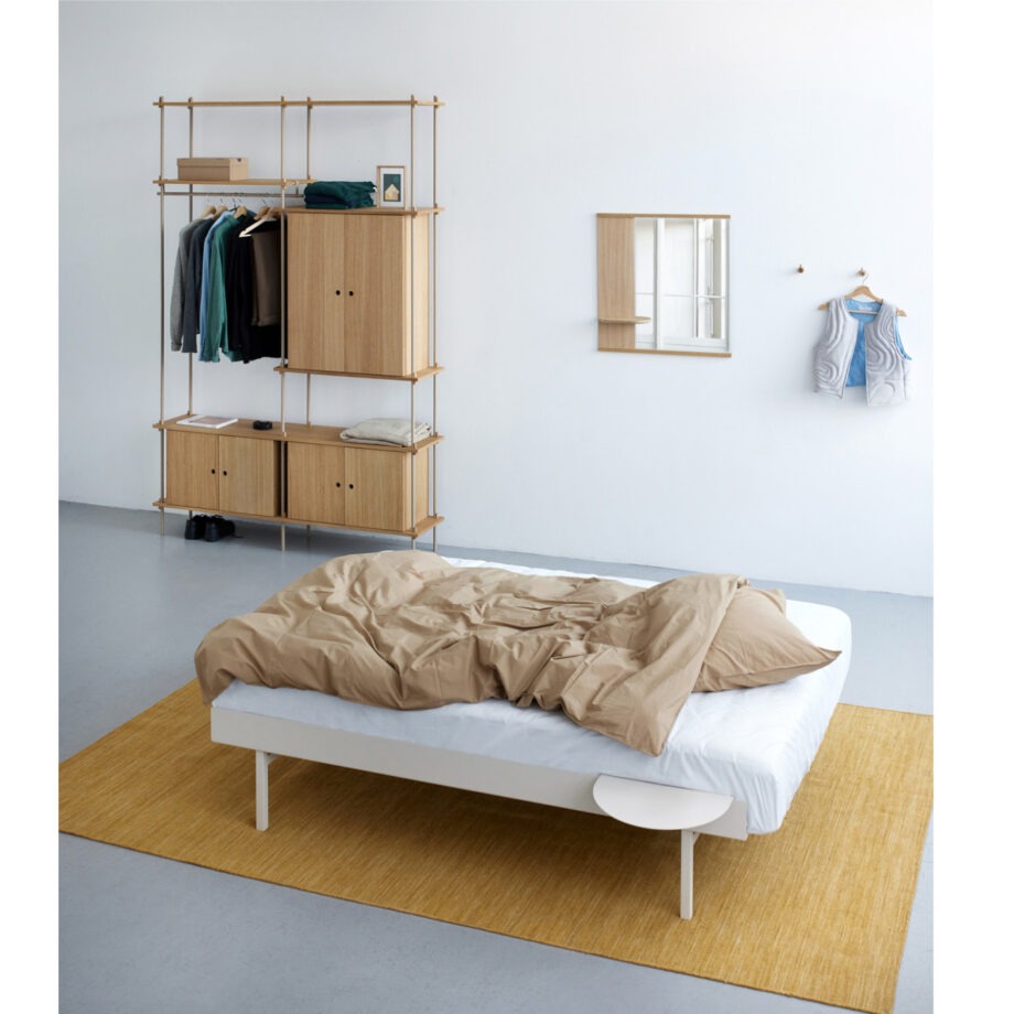 Slaapkamer meubels Moebe bed beige shelving system