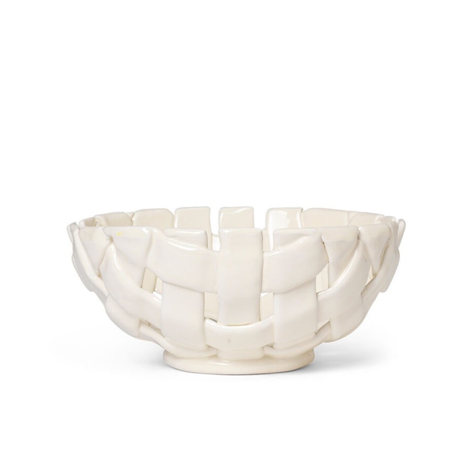 Ferm Living Plait Bowl fruitschaal 24 cm off-white
