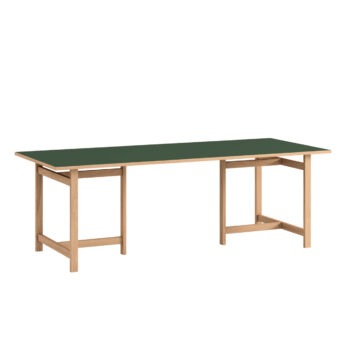 Moebe eeettafel Groen linoleum eiken 220 cm
