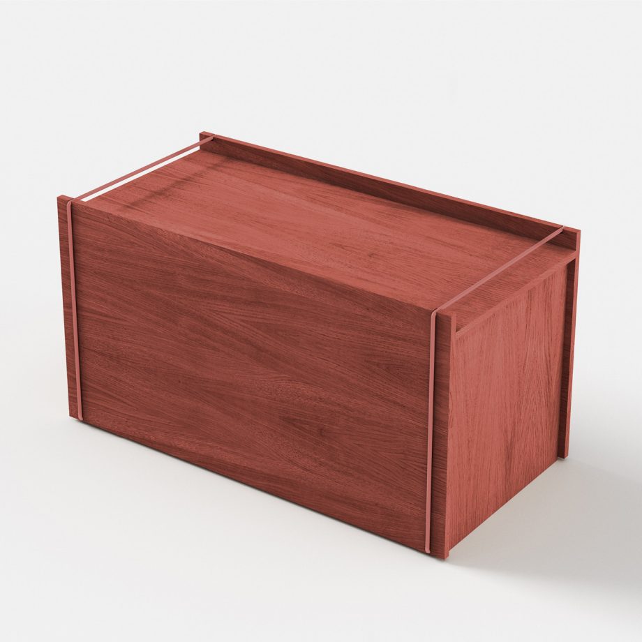 Moebe Storage Box opbergbox met deksel Earthy Red rood