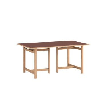 Moebe eettafel Burgundy linoleum eiken 160 cm