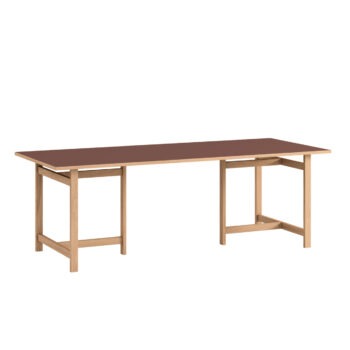 Moebe eettafel Burgundy linoleum eiken 220 cm