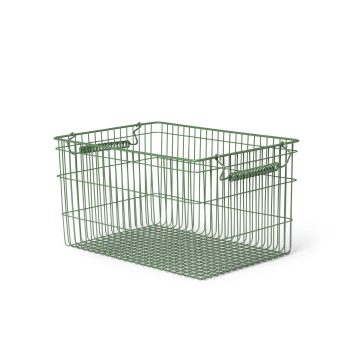 Ferm Living Cala draadmand groen - Praktisch en stijlvol Scandinavisch design.