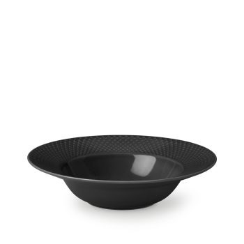 Lyngby Rhombe earth diep bord zwart slate