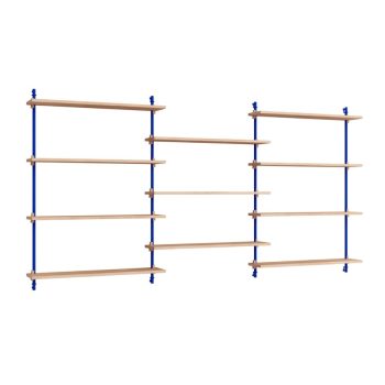 MOEBE Wall Shelving wandrek 115.3 - Eiken / Deep Blue