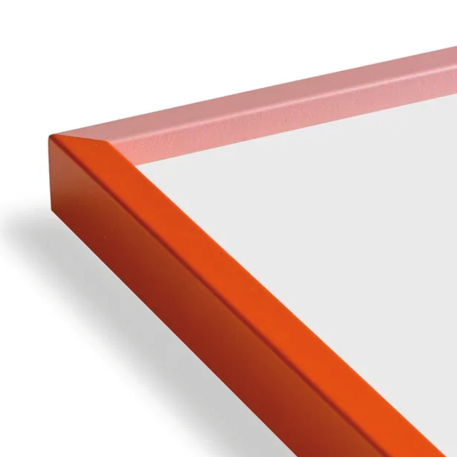 Detail Posterlijst frame roze en oranje