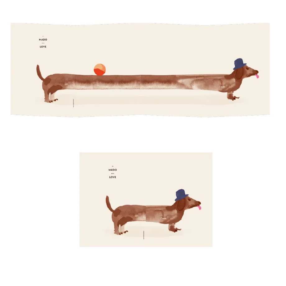 Wenskaart Teckel Doug the dachshound A5