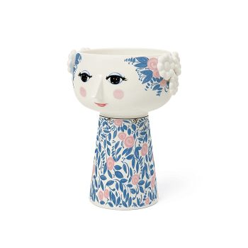 Bjørn Wiinblad Eva vaas blauw en roze