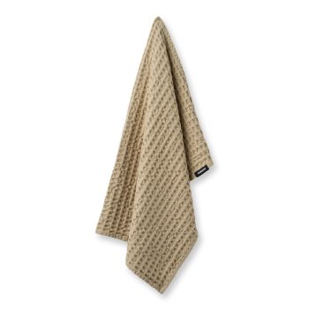 Humdakin Waffle handdoek biologisch katoen Light Stone zandkleur