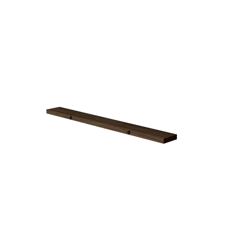 MOEBE Gallery Shelf is een fotoplank in gerookt eikenhout voor posters en schilderijen 70 cm lang