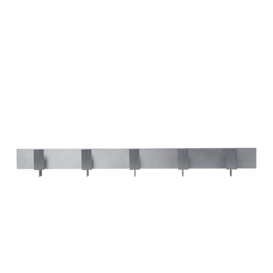Ferm Living Lager kapstok met 5 haken in geborsteld aluminium