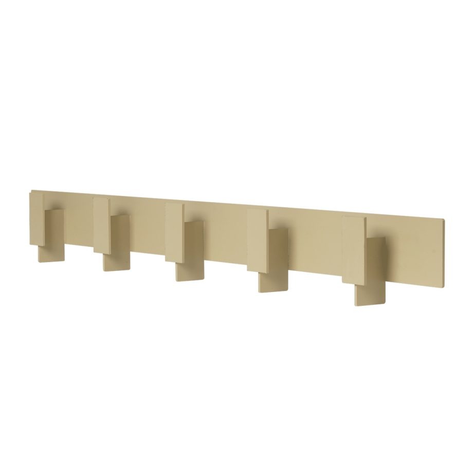 Beige Ferm Living Lager kapstok met 5 haken in industrieel design