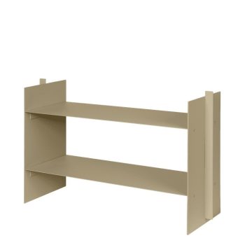 Tijdloze Ferm Living Lager rack zwart metalen opbergrek en schoenenrek in industrieel design