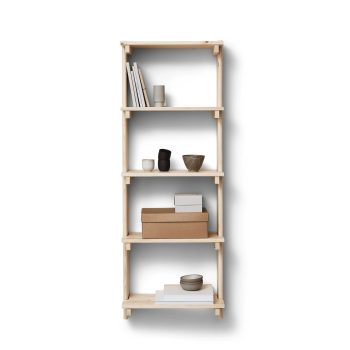 Beam wandrek met 5 planken in licht dennenhout van Form & Refine