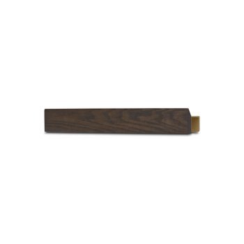 Gejst Flex rail 40 cm wandplank messenmagneet in gerookt eiken met messing