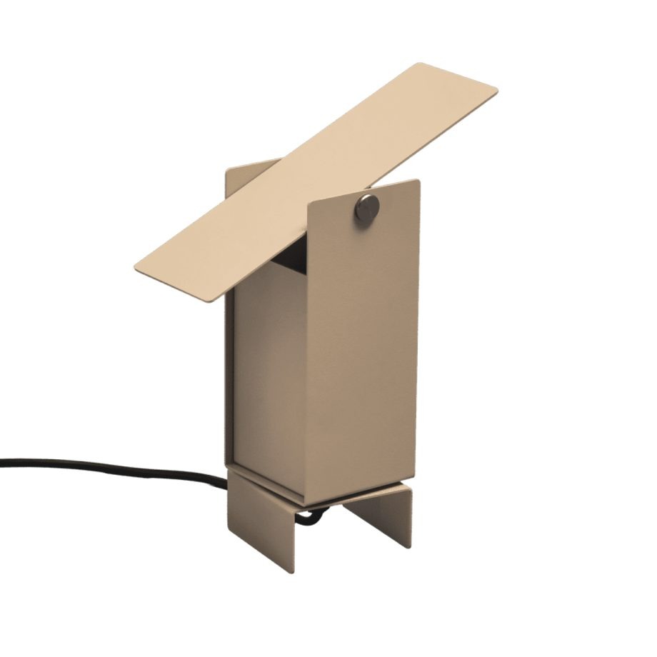 Moebe Pivoting Tafellamp beige metaal in draaibaar design