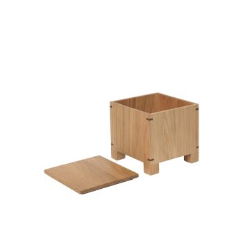 Ferm Living Bon Garlic Box met deksel – Stijlvolle Knoflookdoos opberger van Eikenhout