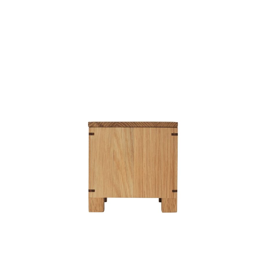 Ferm Living Stijlvolle Knoflookdoos opberger met deksel van Eikenhout