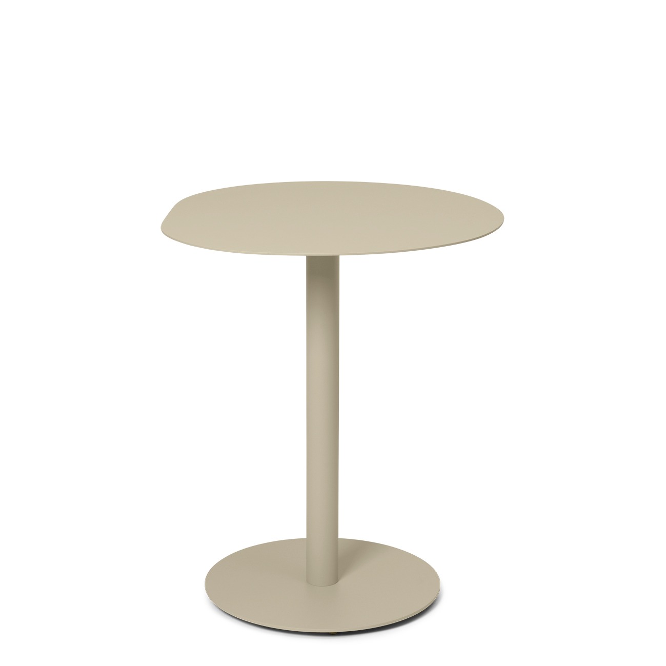 Beige Ferm Living Pond Café Bistro tafel voor binnen en buitengebruik in de kleur cashmere