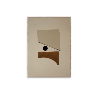 Paper Collective poster Tipping Point 01 30x40 cm in beige en bruine tinten.