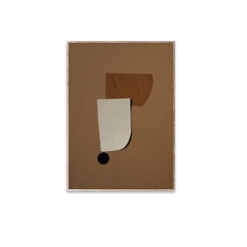 Paper Collective poster Tipping Point 02 30x40 cm in zandkleurige en bruine tinten.