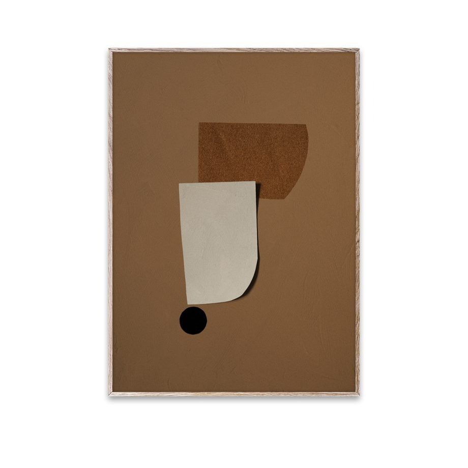 Paper Collective poster Tipping Point 02 50x70 cm in zandkleurige en bruine tinten.