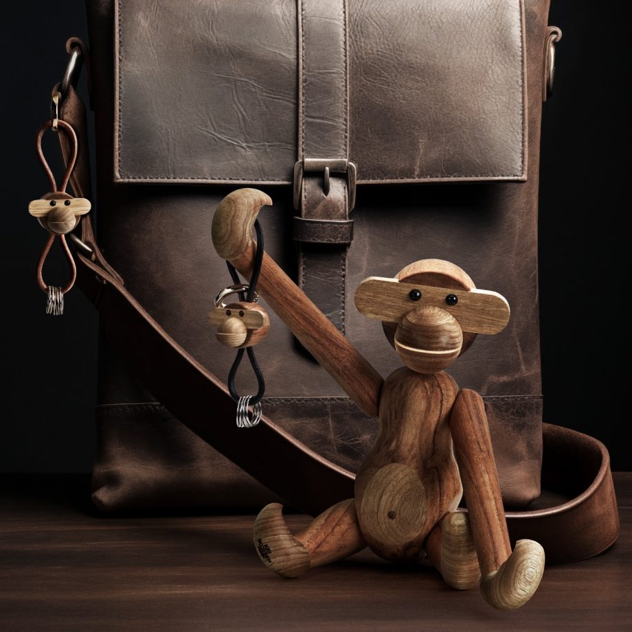 Iconische Kay Bojesen Design aap met Monkey Sleutelhanger