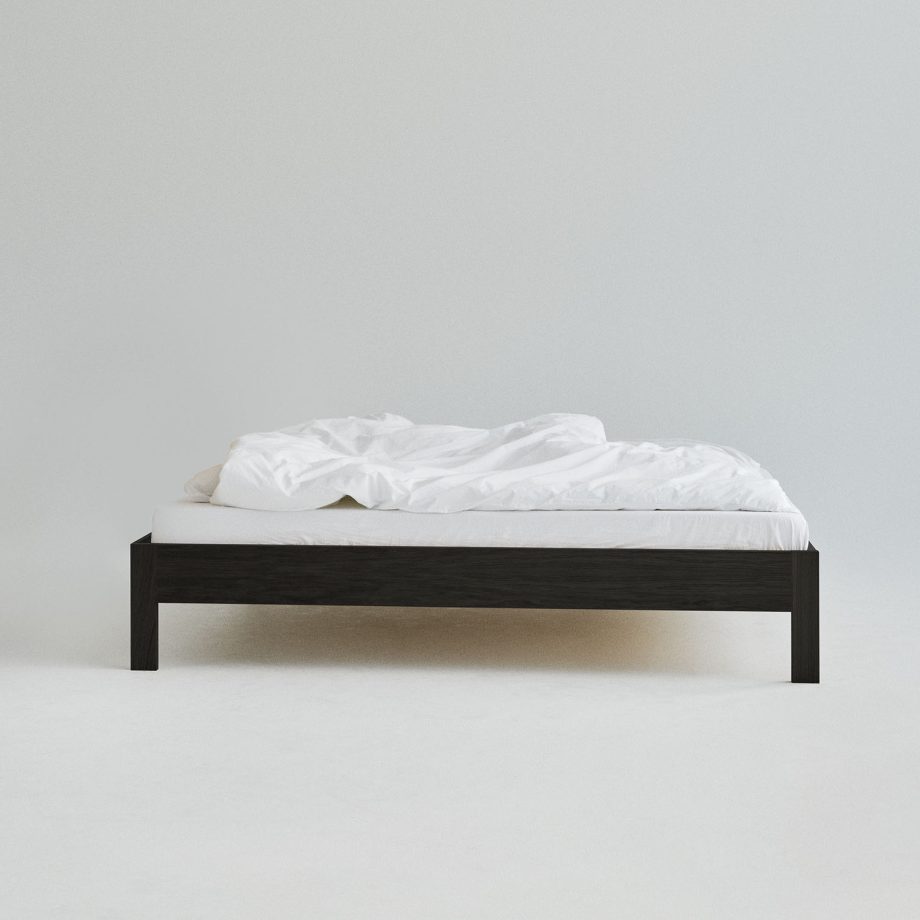 Minimalistische Ejer bed frame zonder hoofdboard in zwart van Rye Sleep