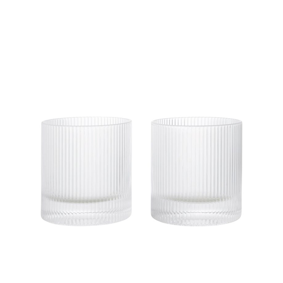 Ferm Living Ripple Tumblers Whiskeyglazen in zwaar glas