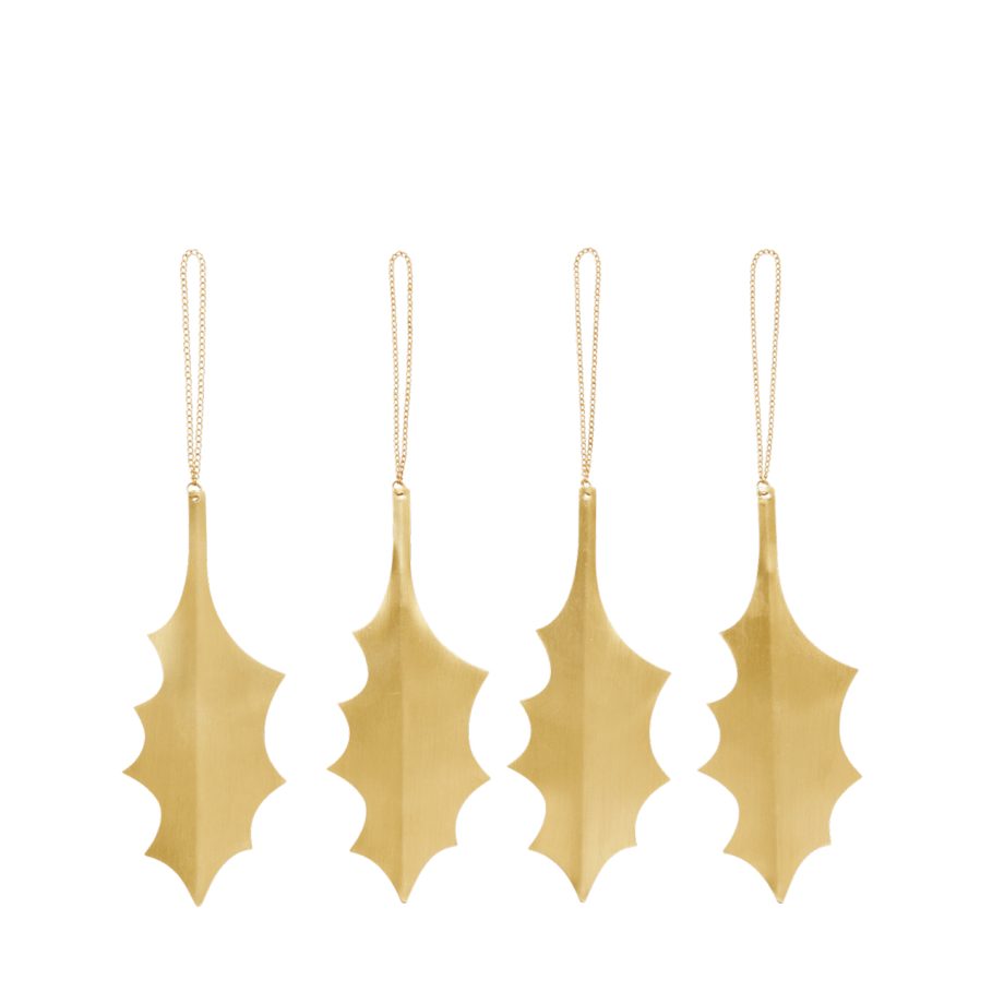 Messing Holly Leaf kersthangers van Ferm Living