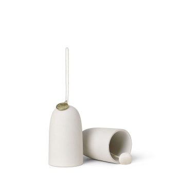 Bell kerstklokken ornamenten van Ferm Living in off-white keramiek