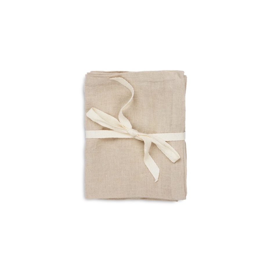 Linnen Ferm Living servetten in zandkleurig beige stof