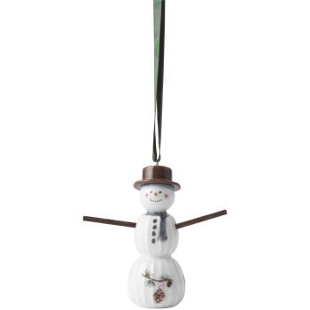 Keramieken Sneeuwpop Kähler Snowman kersthanger uit de Hammershøi Christmas collectie