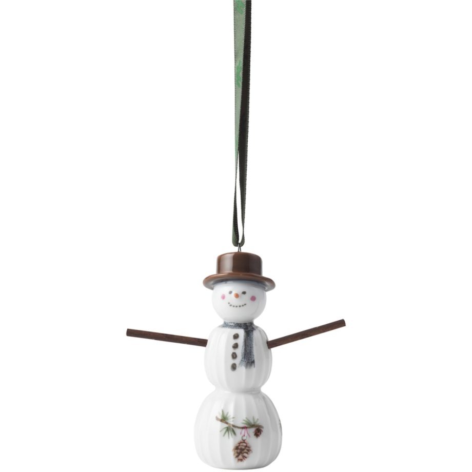 Keramieken Sneeuwpop Kähler Snowman kersthanger uit de Hammershøi Christmas collectie