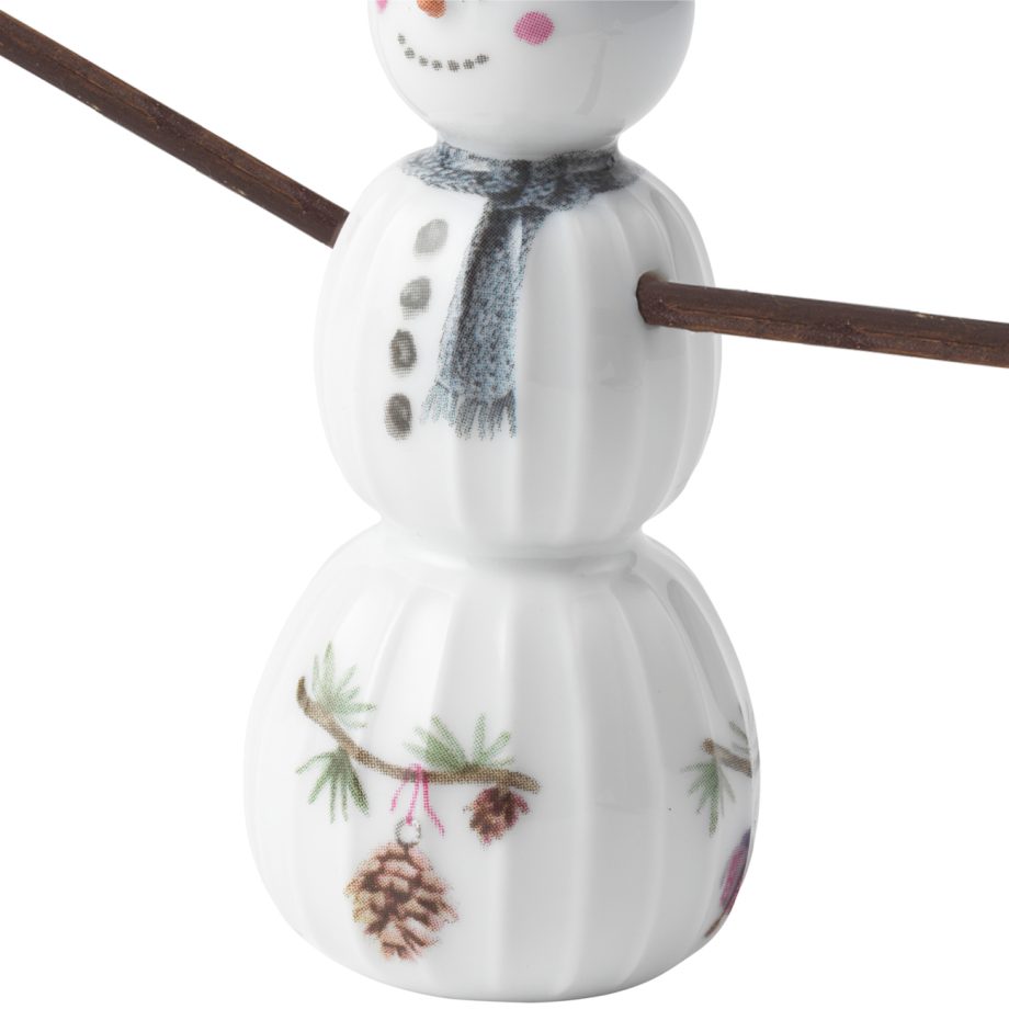 Details Keramieken Sneeuwpop Kähler Snowman kersthanger uit de Hammershøi Christmas collectie
