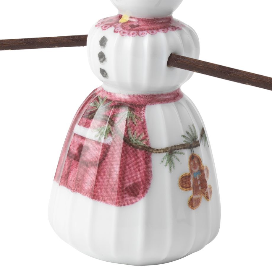 Details Kähler sneeuwpop Snowwoman kersthanger uit de Hammershøi Christmas collectie