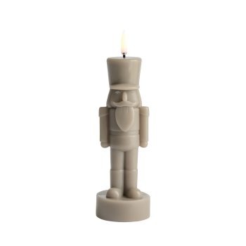 Uyuni LED kaars Nutcracker figuur in Sandstone zandkleur21 cm