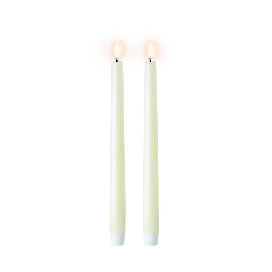 Uyuni led dinerkaars in ivory gebroken wit wax