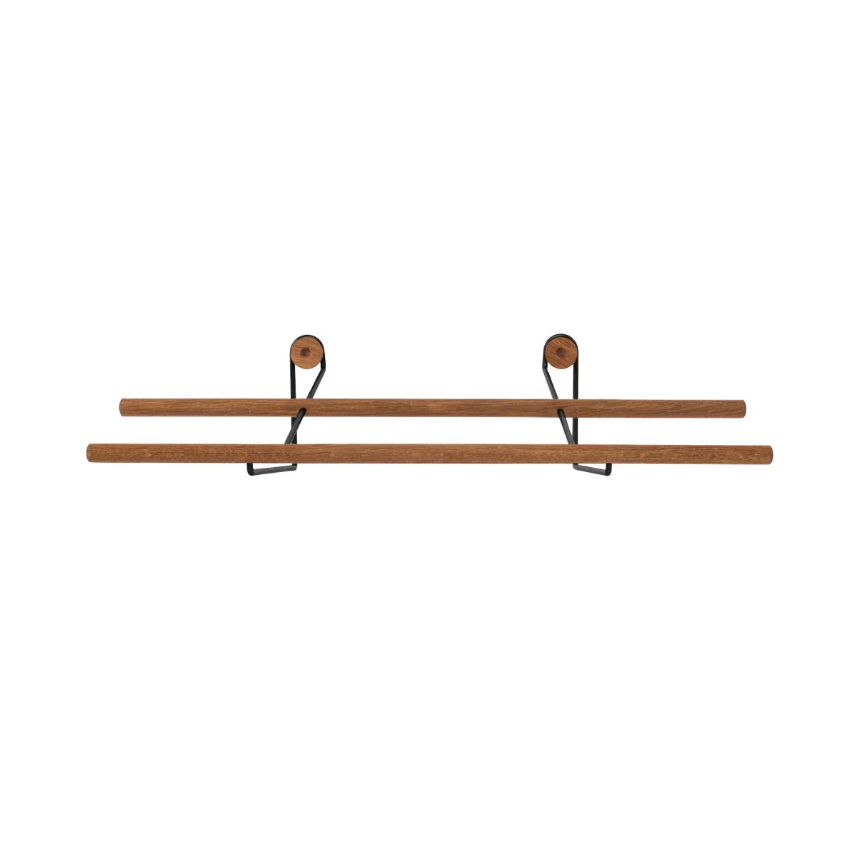 We Do Wood Schoenenrek in eikenhout en zwart metaal