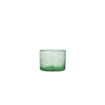 Ferm Living - Oli Wijnglas Low - Groen gerecycled Glas